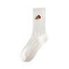 Japanese Version Of Trendy Brand Cartoon Pizza Burger Embroidered Socks Retro Outer Wear Sports Mid-Tube Cotton Socks