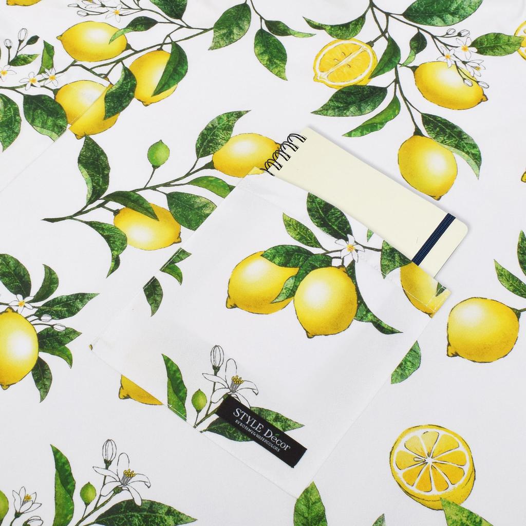 STYLE Decor Set Mitten Pot Set Apron Kitchen Cooking Citrus Lemon Gift Celebration Stylish Cute STYLE Decor W8701400 2-piece