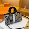 1pcs Women's Elegant PU Leather Handbag Snake Print Crossbody Bag Stylish Evening Clutch Shoulder Purse Design