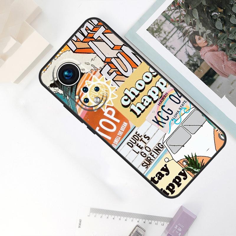 Surf Beachy Blue Summer Collage For Honor Magic 7 Lite 6 8 Pro Case For Honor X9d X9a X9b X9c X8c X8b 200 400 50 70 90 Win RT