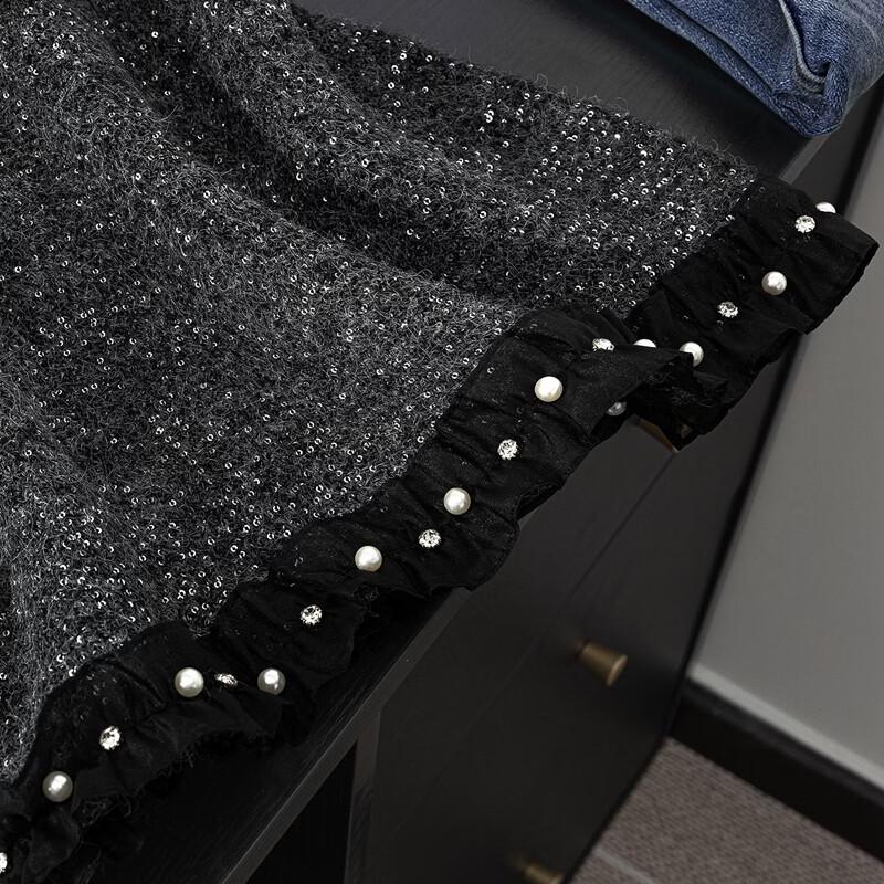 Women's Beaded Wool Blend Layered Vest