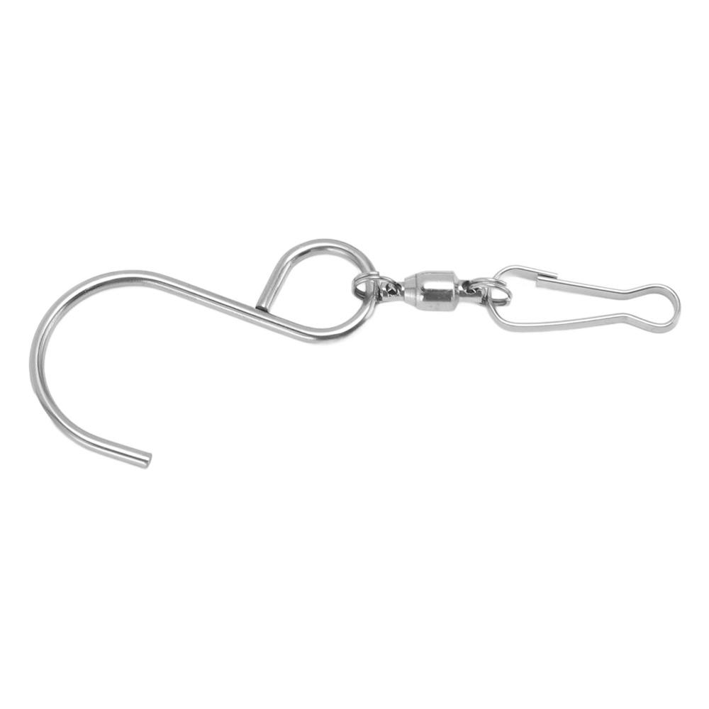 20pcs S Shape Hook S Hook Clips Stainless Steel Dual Clip Wind Chimes S Hook 360 Degree Rotation Silver