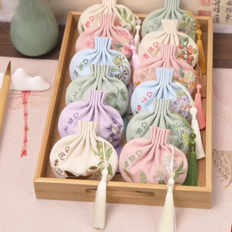 Dragon Boat Festival Sachet Perfume Bag Bag Small Pendant Embroidered Purse Accessories Carry Creative Archaistic Tassel Silk Bag Cloth Bag