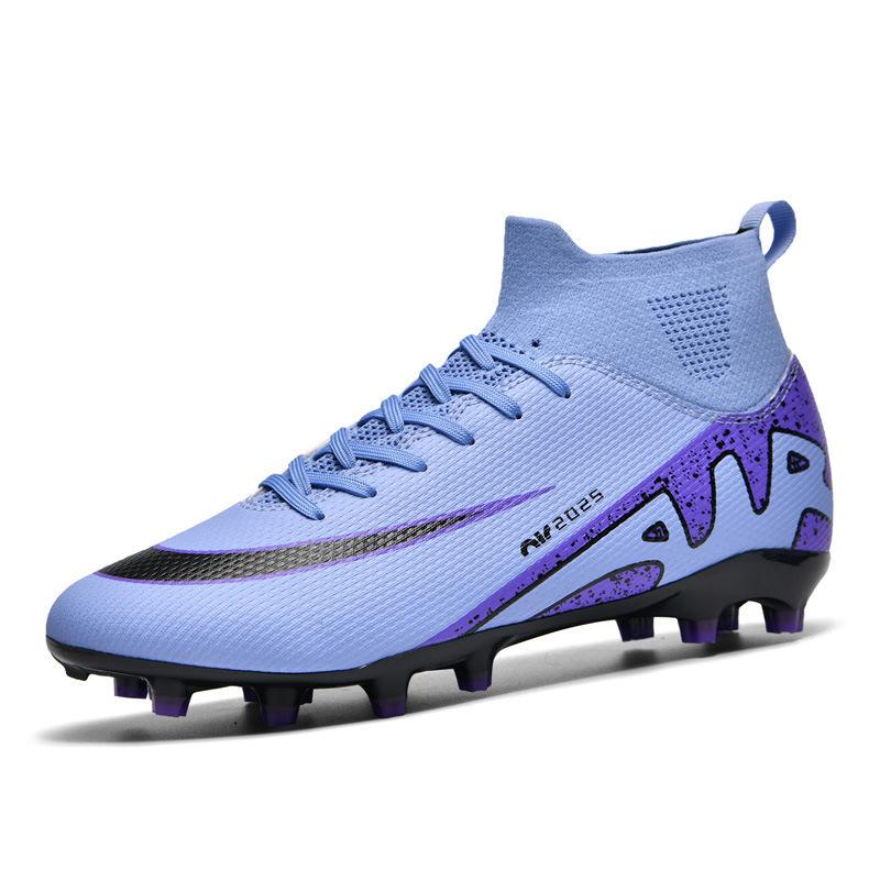 Large Size Football Shoes Men's High-top Student Competition Training Shoes Artificial Grass Ground Nails Long Broken Nails Children's Sports Shoes