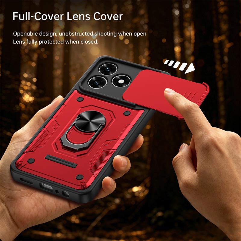 Shockproof Armor Case For Honor 600 Lite 5G Camera Lens Protection Fundas For Honor 600Lite 5G Magnetic Holder Ring Cover Coque