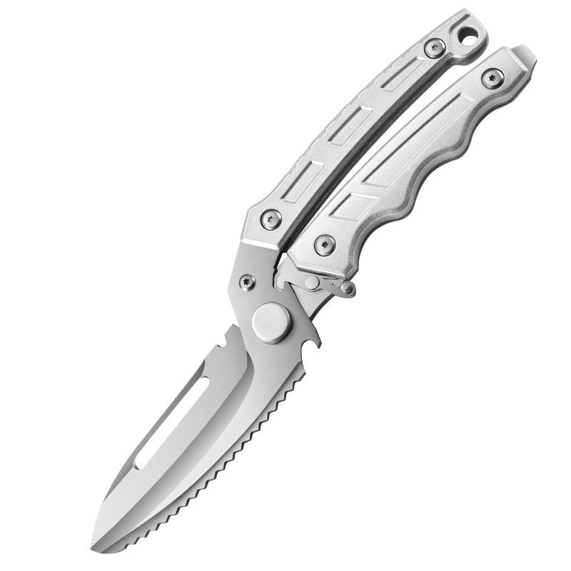 Multifunctional Kitchen Shears: Sharp Chicken Bone Scissors, Convertible Fruit Knife, and Auto-Rebound Scissors.