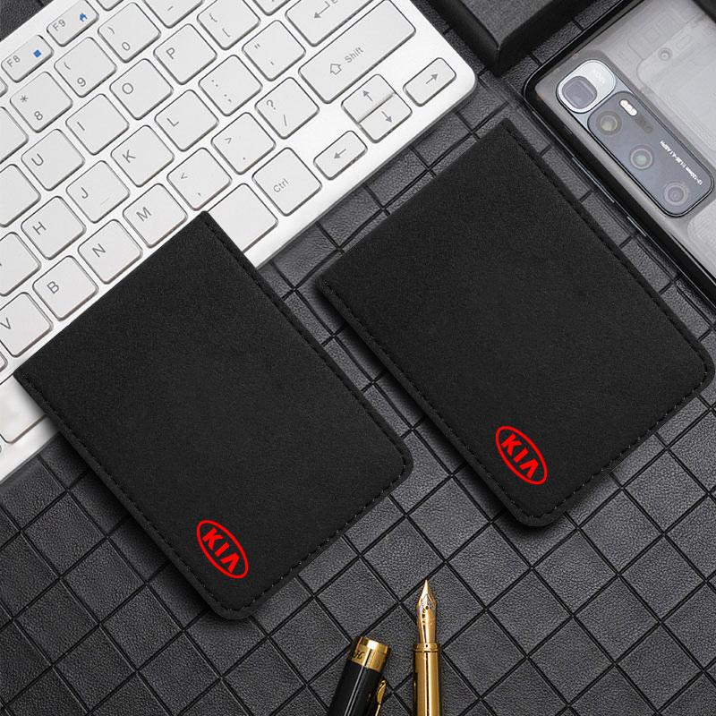 1pcs PU Leather Credit Card Case Car Driving Documents Protective Case For Kia Rio Ceed Sportage Cerato Soul Sorento K2 K5 Flip Car Accessories