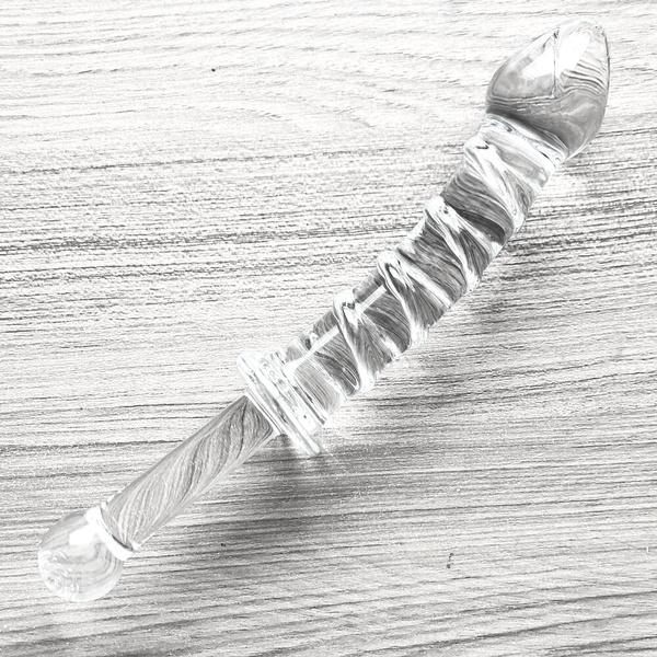 Nowy dwustronny masażer z kryształowego szkła