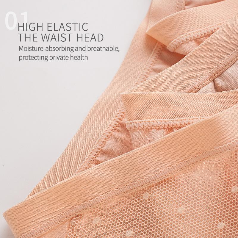 Women's Sexy Mesh Period Panties, Leakproof Breathable Briefs, Sheer Mesh Menstrual Underwear