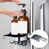 Adjustable Rail Shower Head Holder Shower Soap Tray Shower Rail Soap Holder Handheld Shower Bracket Sprayer Holder