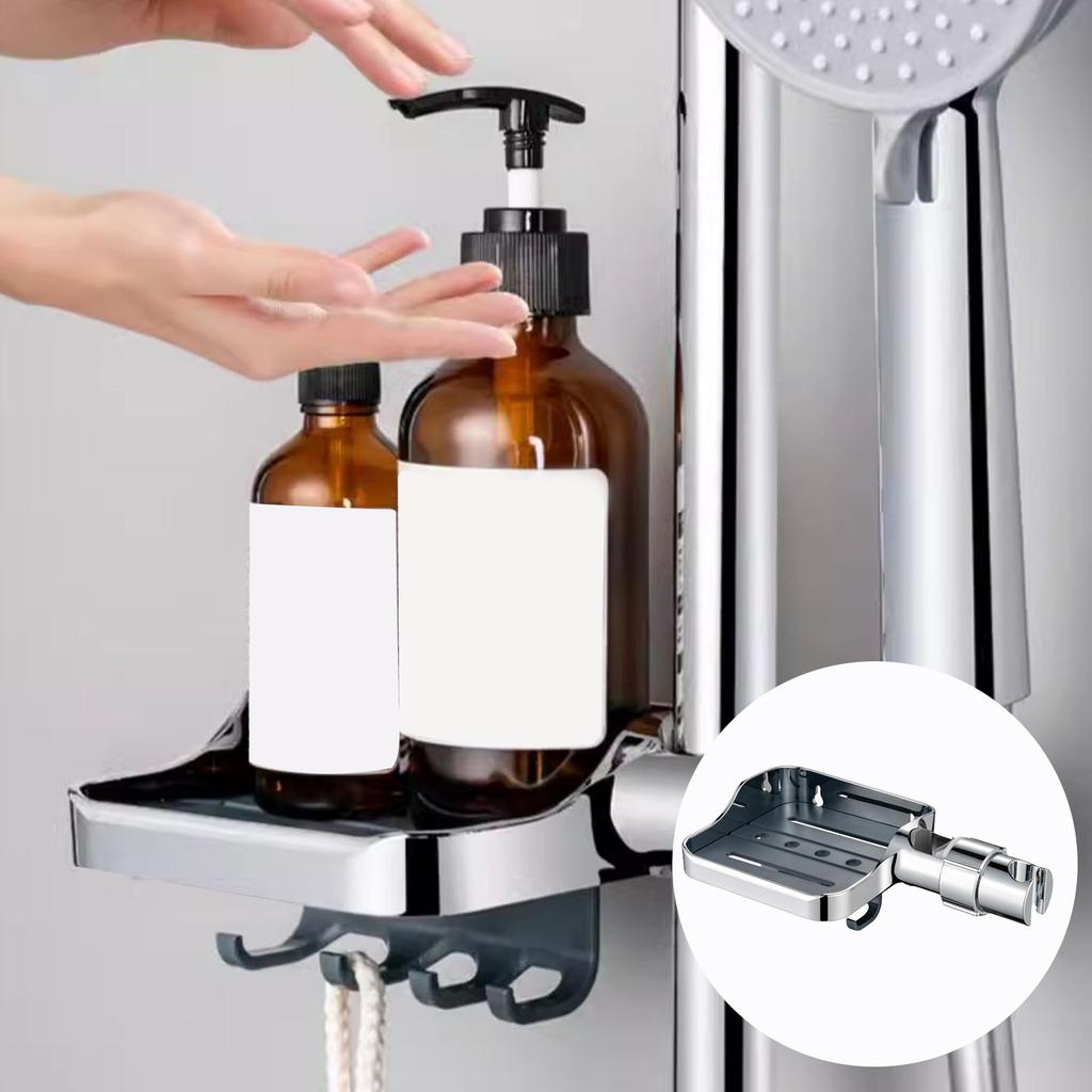 Handheld Shower Bracket Soap Dish Adjustable Shower Head Holder Replacement Shower Rail Soap Tray Easy To Install