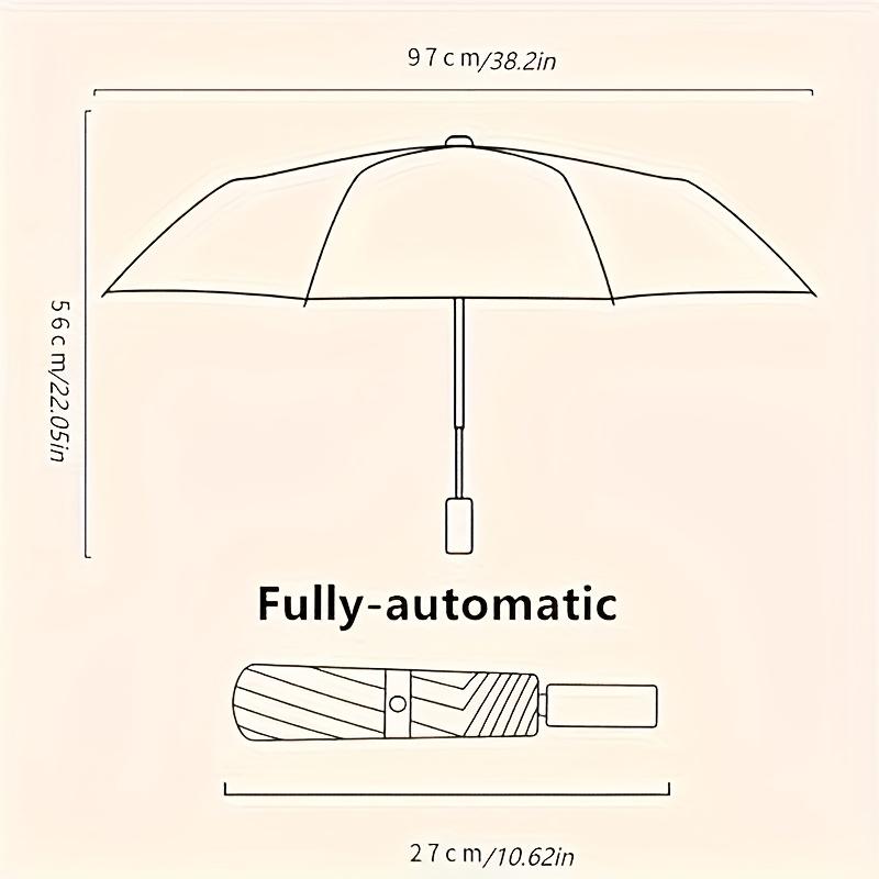 1pc Blue Butterfly Auto Folding Umbrella - Vibrant Motif & Compact Design for Women, On-the-Go Essential - Gift-Worthy Style