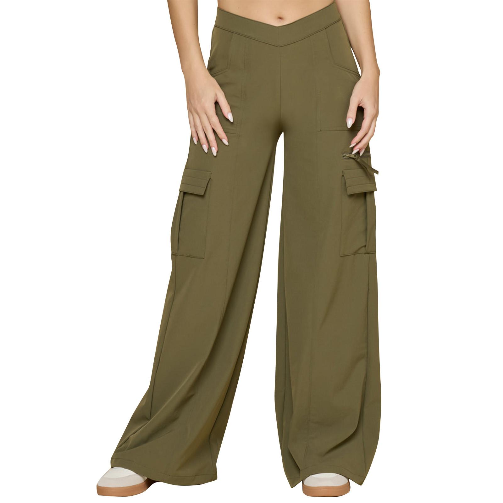 

Женские брюки карго эластичная талия широкие штанины брюки парашюты мешковатые походные брюки для путешествий XL