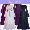 Graceful Renaissance Irish Costume Gown With Long Sleeves For All Seasons