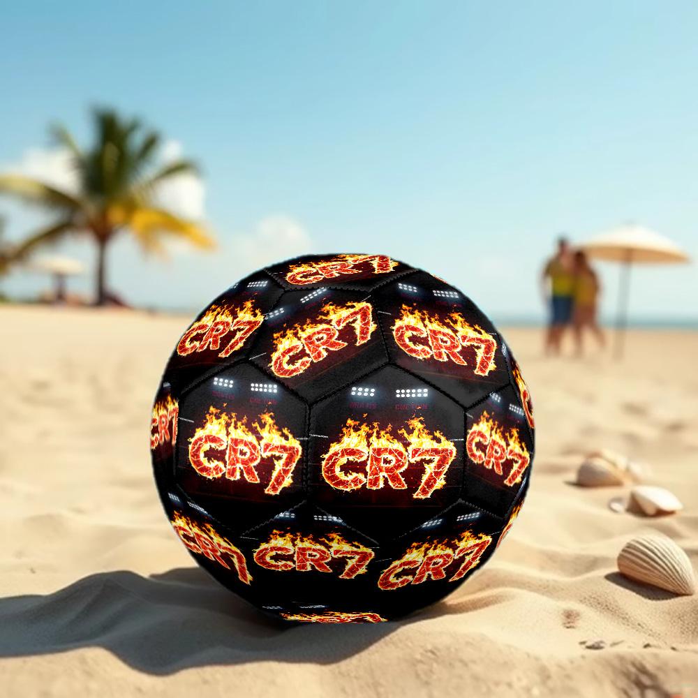 Pallone da Calcio Iconico Numero 7 di Ronaldo Misura 5 Cucito a Macchina Allenamento e Partite all'Aperto Ideale per gli Appassionati di Calcio