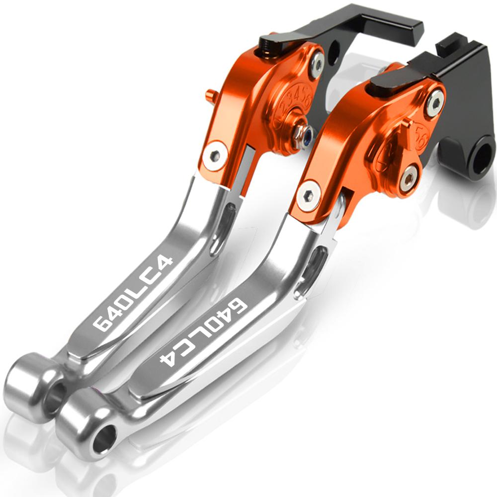 Motorcycle CNC Adjustable Extendable Foldable Brake Clutch Levers 640 LC4 Accessories For 640LC4 2003 2004 2005
