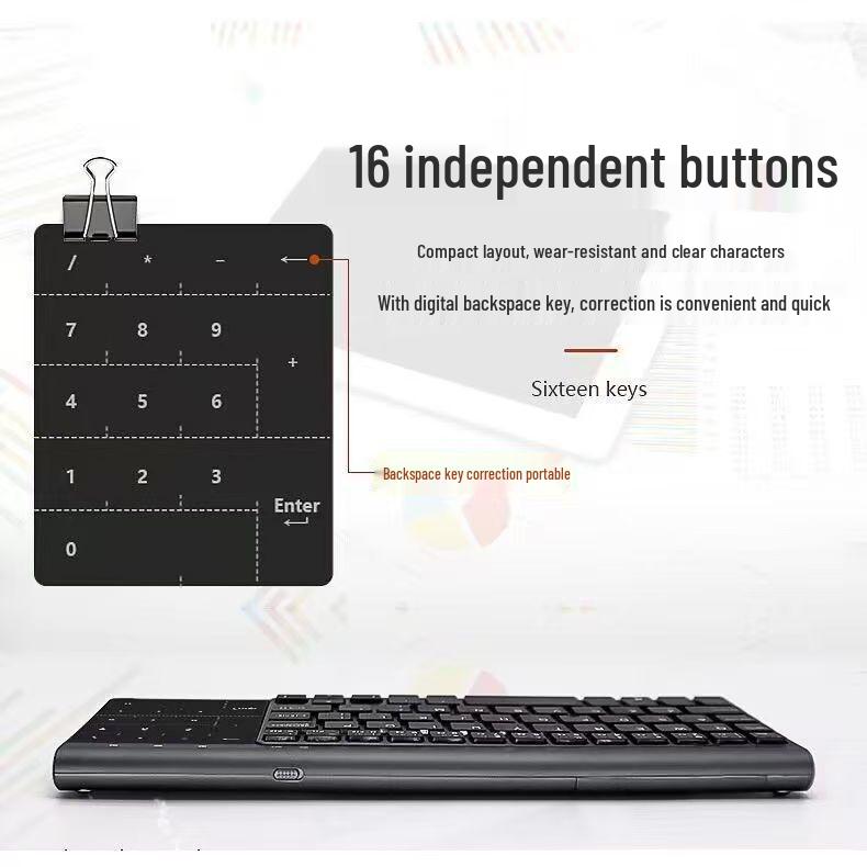 Ultra-Slim Mini Wireless Bluetooth Keyboard with Touchpad