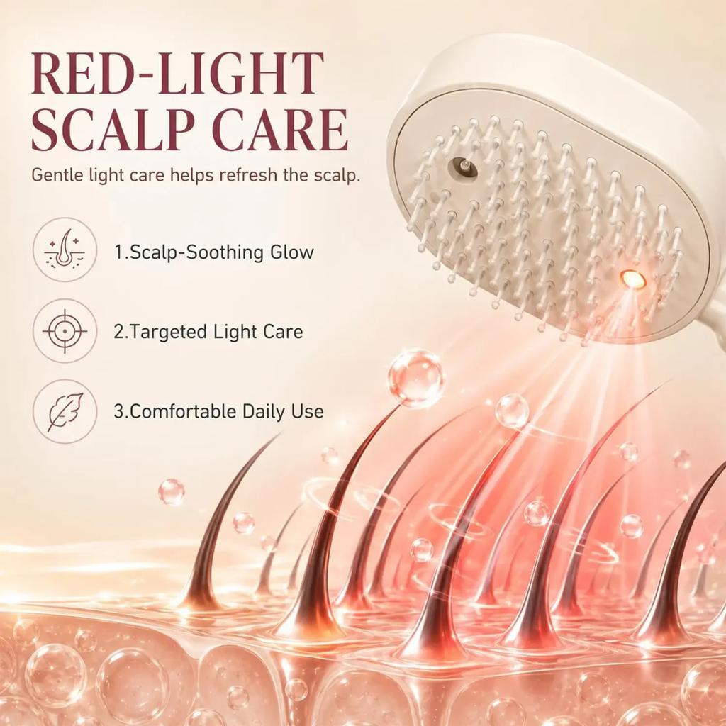 Spray Air Cushion Comb for Women Electric Retractable Hair Massage Brush for Thick Fine Curly Hair Electric Steam Brush for Hair