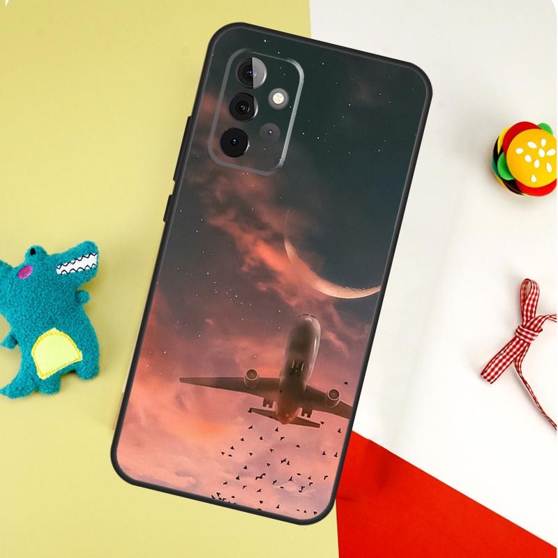Airplane Travel For Samsung Galaxy A54 A34 A14 A55 A35 A15 A53 A33 A13 A05 A06 A16 A22 A32 A52 Phone Case