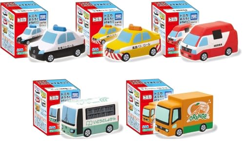 [Набор из 5 шт.] Tomica Игры с водой в ванне 3 - Набор из 5 шт.: Полицейская машина, Скорая помощь, Автобус, Грузовик, Водные развлечения, Бассейн, Ванна