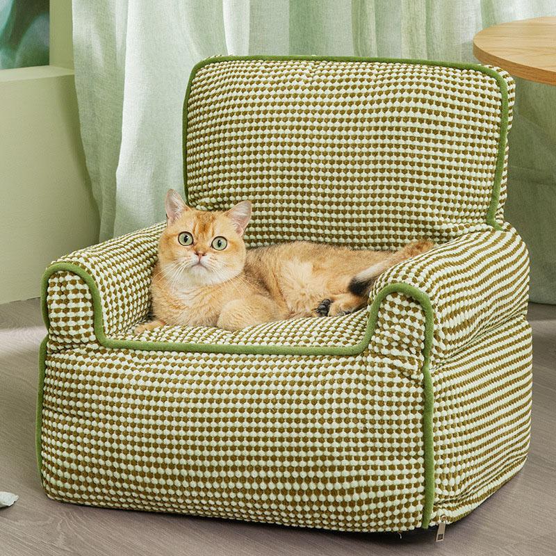 Pet Sofa All Seasons Comfortable Removable Washable Scratch Proof Modern Style Folding Cat Couch