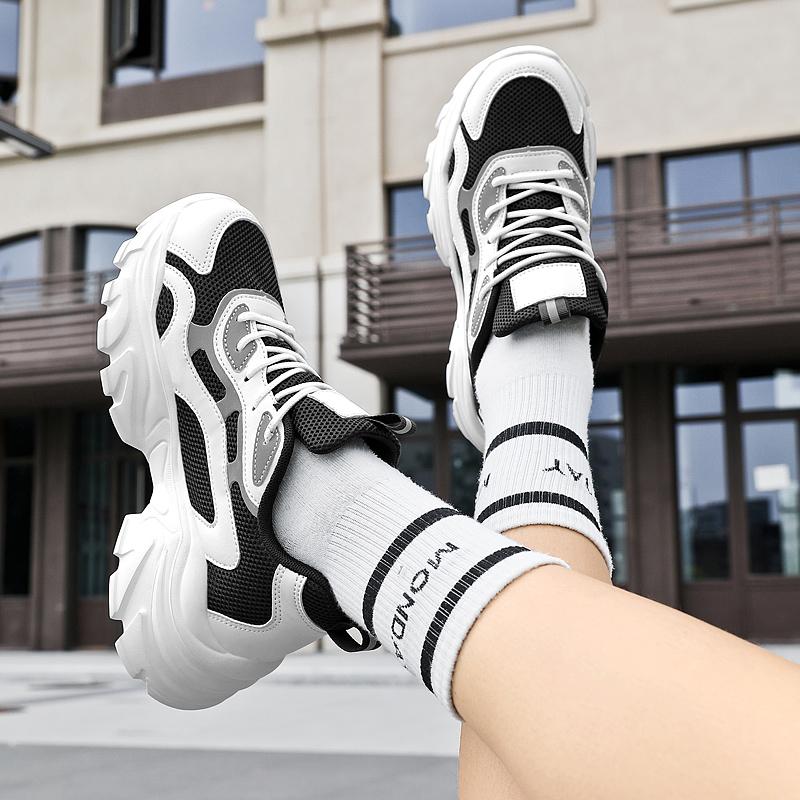 MCTIN Damen-Schuhe, klobige Schuhe, lässige Sportschuhe, dicker Boden, Plateau-Sneaker