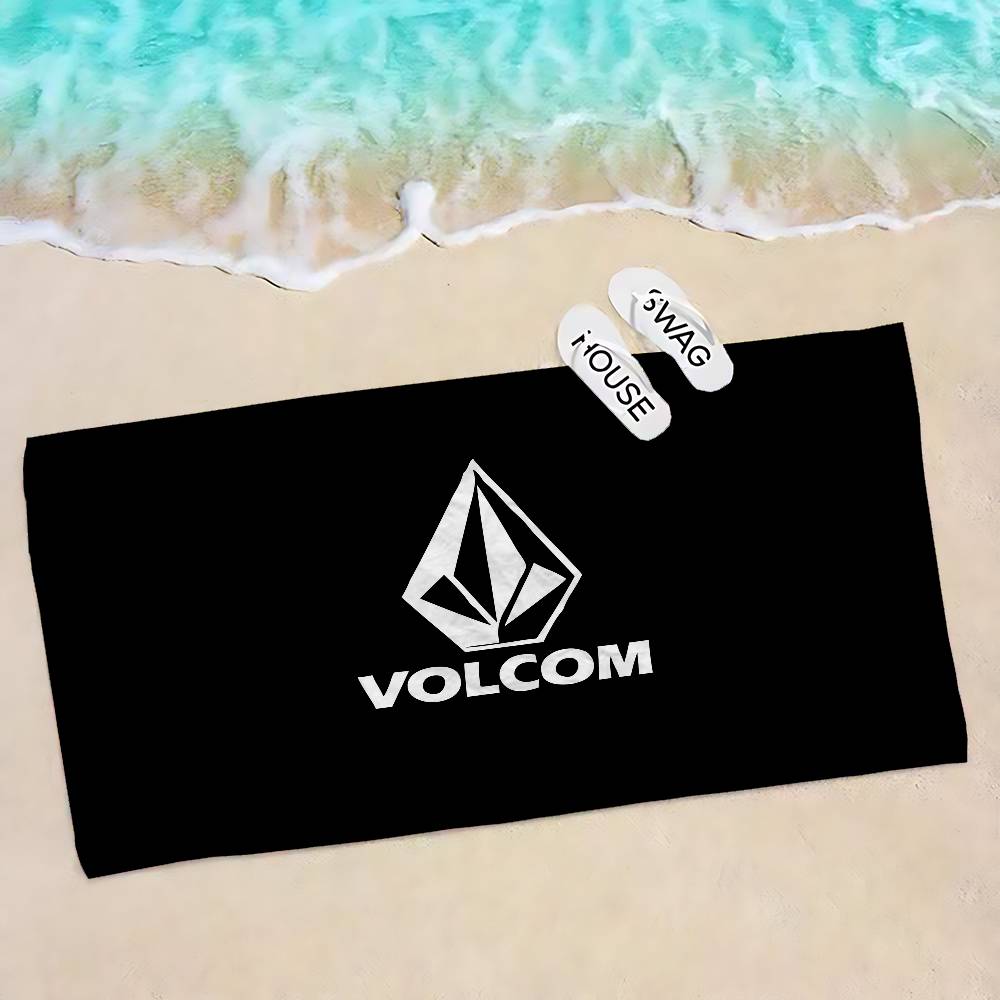 V-Volcoms LOGO Beach Towel Colorful Bath Towels for Girl Microfiber Quick Dry Sand Free Beach Yoga Spa Gym Pool