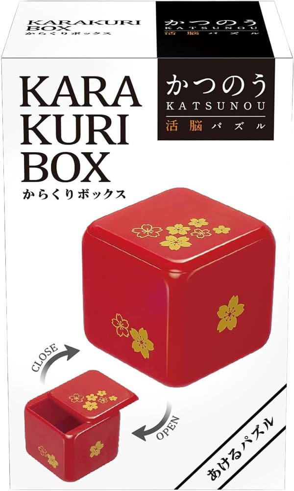 

Коробка Каракури Ханаяма Кацуно, лакированная красным лаком,