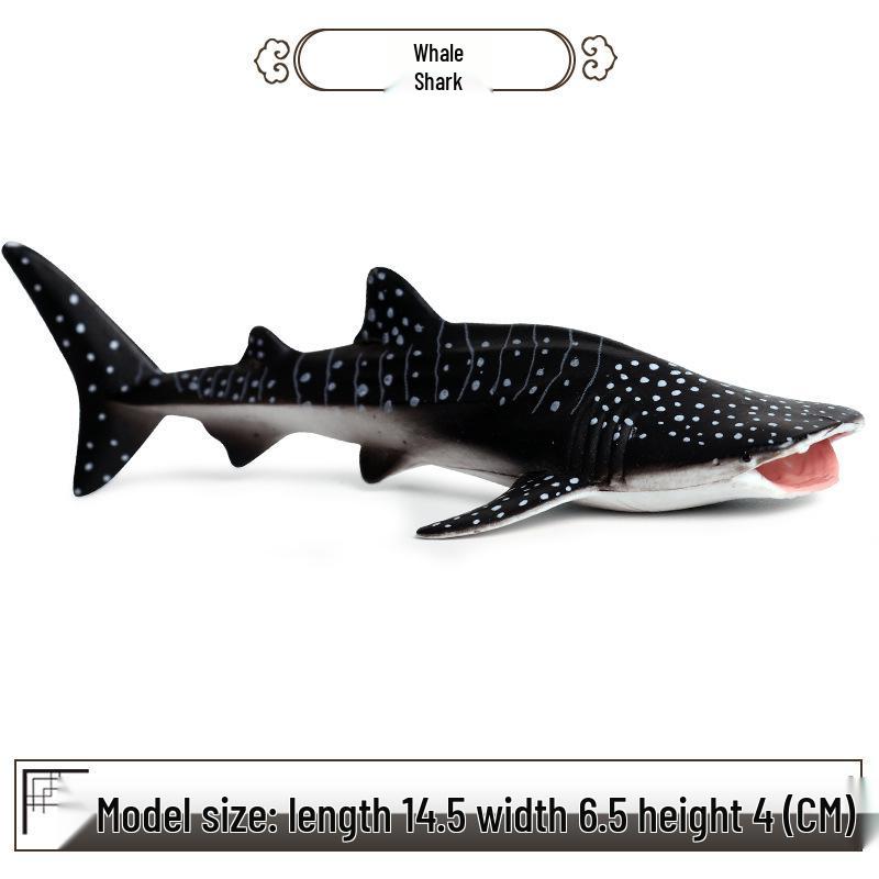 Marine Animal Simulation Model Figures: Shark, Dolphin, Hammerhead, Crab, Squid, Starfish for Kids' Education
