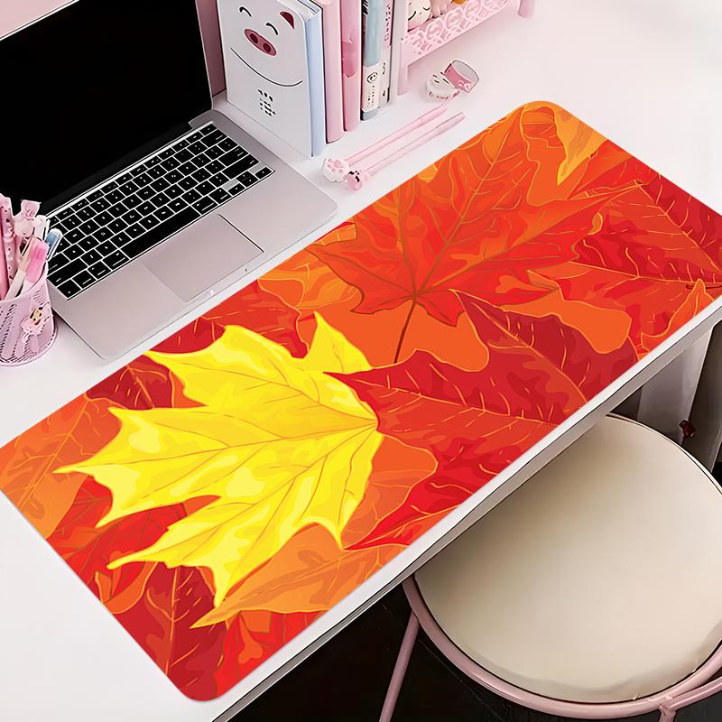 Gamer Antislip Mouse Pad Large Anime Desk Mat Gaming Accessories Computer Mousepad Extended Green Tropical Plants Keyboard Mat