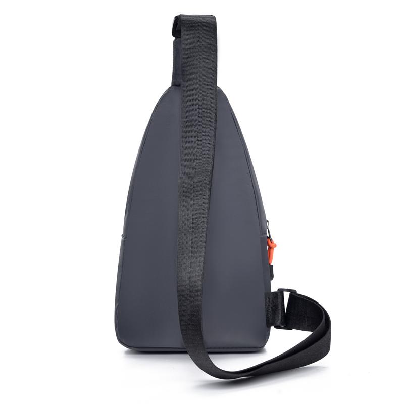 Pánská multifunkční taška přes rameno Messenger látková hrudní taška crossbody ležérní kabelka s otvorem pro sluchátka