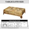 Vintage World Map Earth Rectangle Waterproof Tablecloth Party Decor Reusable Kitchen Dining Geography Tablecloth For Camping Bbq