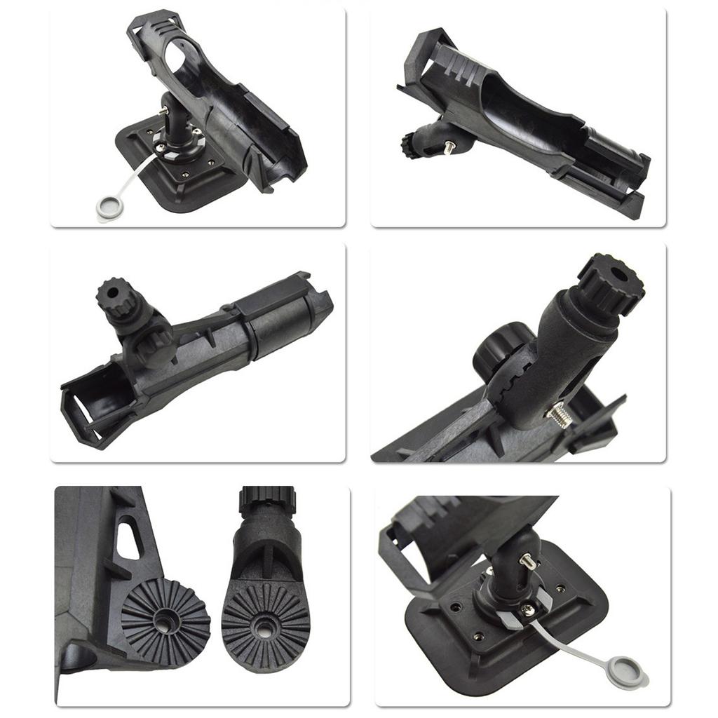 Universal Rod Mount Stand Bracket Fishing Rod Holder for Inflatable Kayak Boats 360 Degree Adjustment Rod Holder