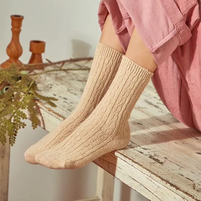 [BIARRITZ] 58% Wool Thick Retro Wool Socks