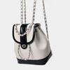 New Fashion Casual Women's Chain Backpack Solid Color Travel Backpack