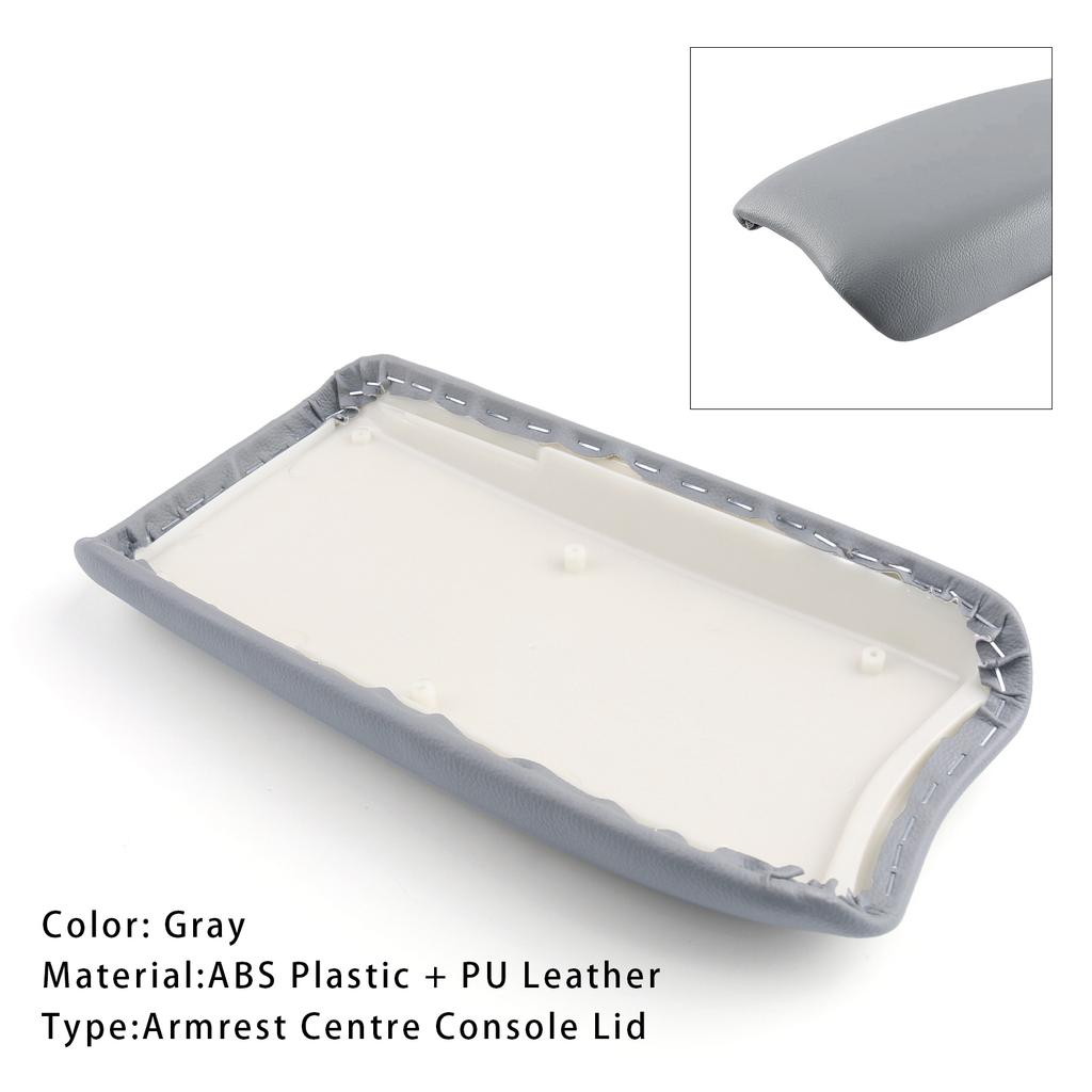 Gray Leather Armrest Centre Console Lid For Honda CIVIC 2006-2009