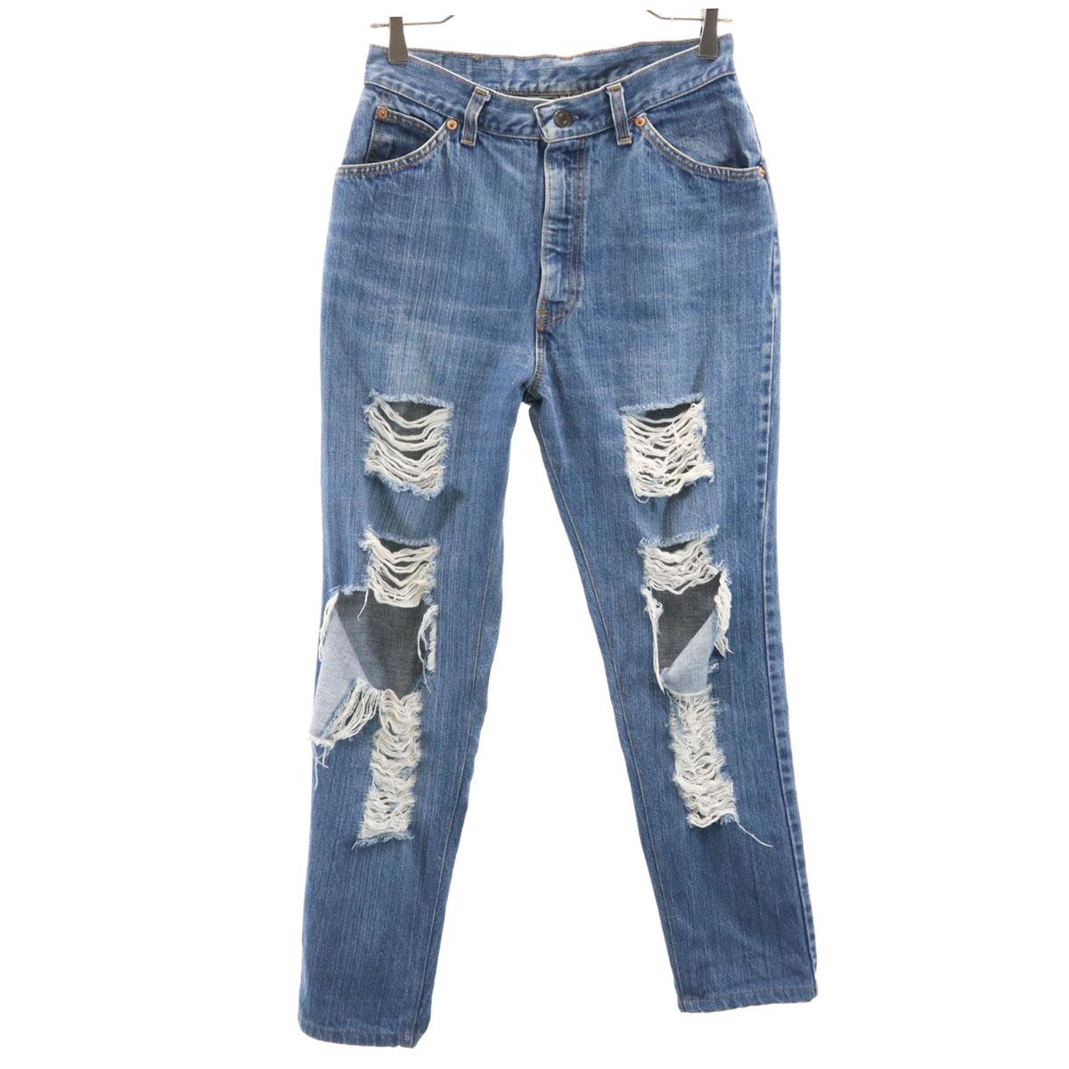 

Levi s 80s 26048 0214 Vintage 42 Talon Crash machining Tapered denim pants Women Used