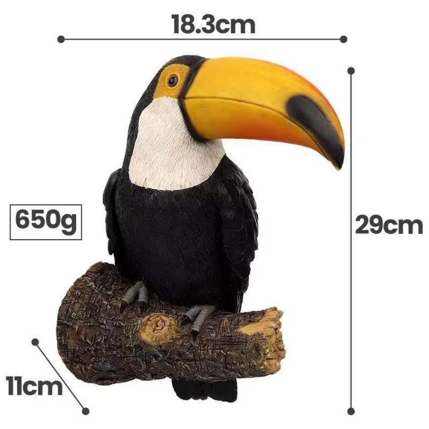 1 Pcs Bird Figurine Tree Hugger Decor Hanging Resin Ornaments Garden Statue Creative Simulation Animal Yard Wall Decoration