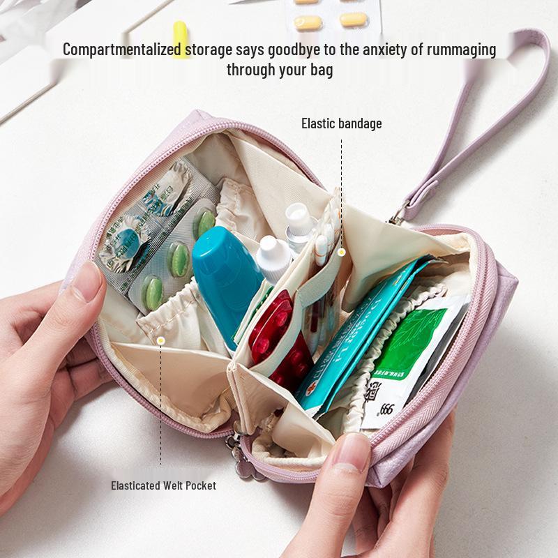 Portable Medical Storage Bag - Large Capacity, Handheld, Ideal for Pills, Capsules, and Granules