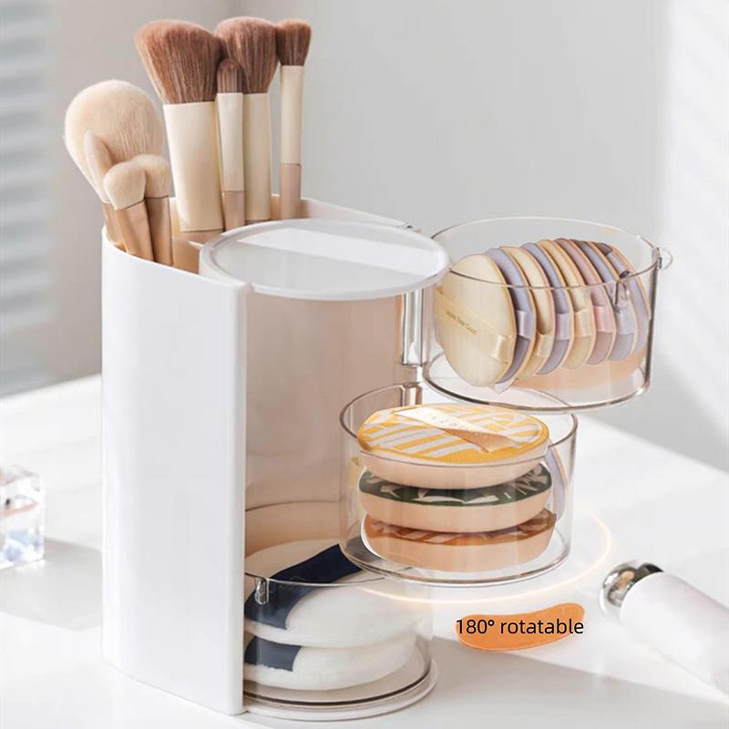 Hair Accessories Organizer With Hair Brush Holder, Rotatable Makeup Brush Holder