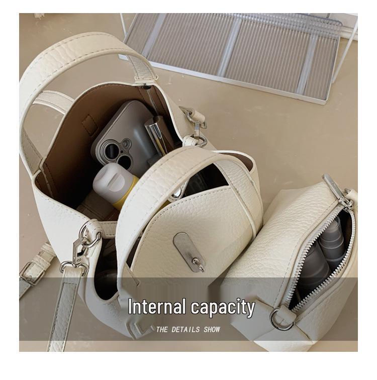 Retro Stylish Versatile Bucket Tote Bag - Casual Crossbody Shoulder Basket