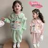 Meng Tang Tang 2026 Girls' Cartoon Lace Hoodie Spring Set