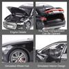 1:32 A6l S400l Legierungsmodell Spielzeug Diecast Auto Vorderradlenkung Türen öffnen Sound Licht Rückzugfahrzeug Heimdekoration Geschenk