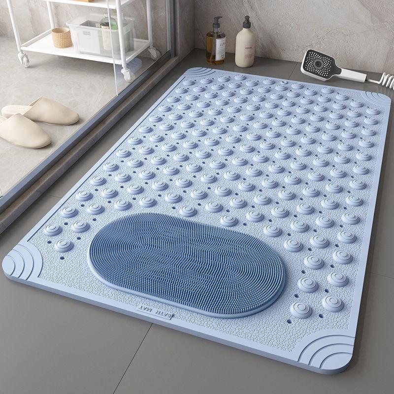 Children's Anti-slip Bathroom Mat - Water-repellent, Anti-fall, Drainage, Massage Rubber Mat for Toilet and Foot Safety.