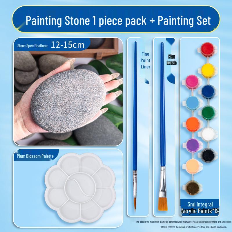 Hand-Painted Pebble Set for Kids - DIY Art & Craft Kit