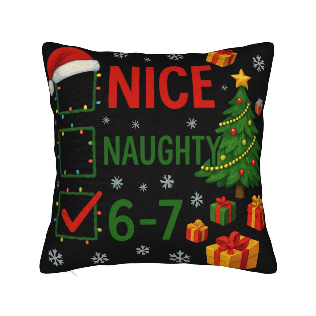 Decorative Pillowcase 67 Six Seven Christmas Bruh Funny Italian Brainrot Meme Product Pillow Case Cover Zippered Multi-Size
