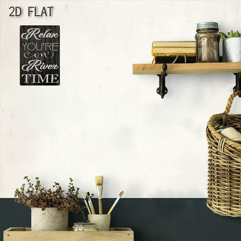 Metal Print of Rustic Apple Basket Kitchen Decor with Checkered Linen Farmhouse Table Centerpiece
