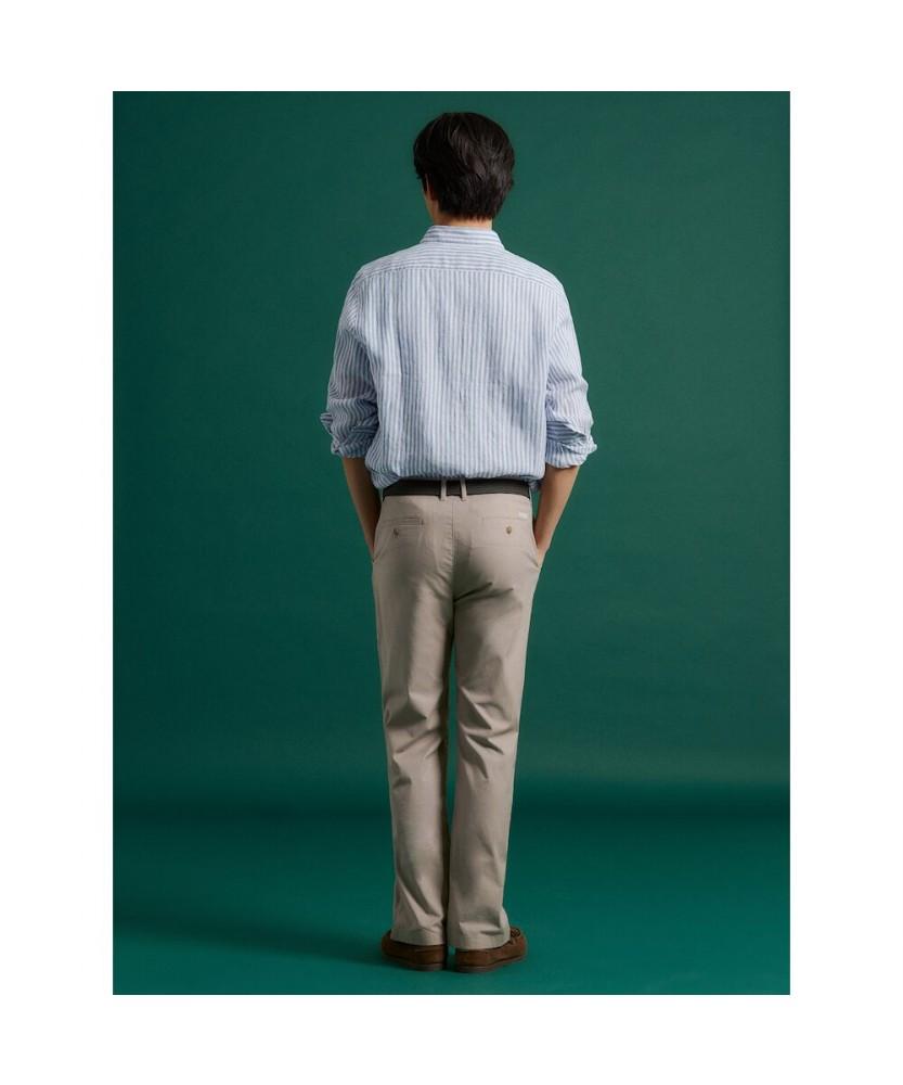 Binpolmen Linen Striped Shirt Blue
