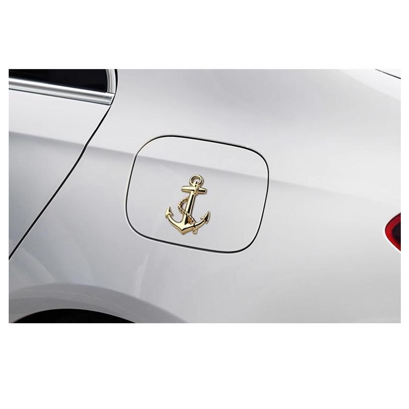 3D Metal Personality Car Stickers Boat Anchor Hooks Navy Emblem Grill Cross Badge Pirate Ship Car Body Sticker