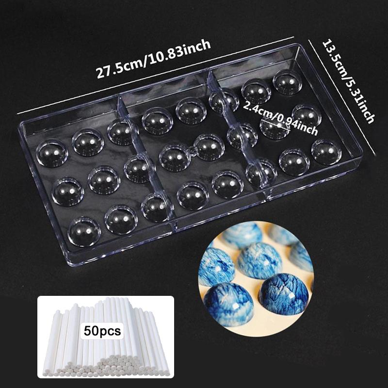 Chocolate Mold Plastic Lollipop Paper Stick Household Kitchen DIY Baking Tool Homemade Candies Rectangle Heart-shaped TMZ